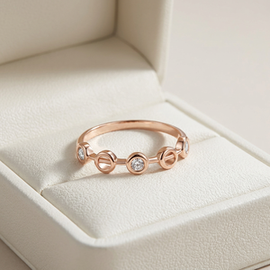 Nouvelle Collection Vente en Gros Fabricant Exportateur Ensemble de Bijoux Fins pour Usage Quotidien Bague en Or Rose Massif 18K avec Diamants Naturels Véritables - Product Image 5