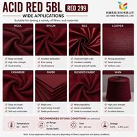 Poudre colorante acide Lie Chen ROUGE 299, haute résistance à la friction, coloration uniforme, forte perméabilité, coton, lin, textile, soie