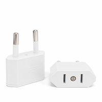 Adaptateur de voyage mini prise US/UE pour la France et la Norvège, convertisseur à 2 broches plates CE/FCC/RoHS