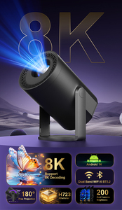 JUNUO Turn 1 Hot Selling Mini <b>Projector</b> 200Ansi 720P 1+8GB Newest Android 14 with BT Portable <b>Projector</b> for Home Use - Product Image 3