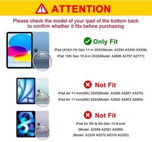 Étui pour iPad A16 11e génération 11 pouces 2025 / iPad 10e génération 10,9 pouces <span class=keywords><strong>2022</strong></span> Housse de protection fine et souple sans support pour stylet - Product Image 2
