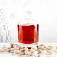 Bouteilles en verre personnalisées de luxe en gros, bouteilles en verre vides pour spiritueux, pour la fabrication artisanale de bourbon, rhum, emballage de boissons haut de gamme