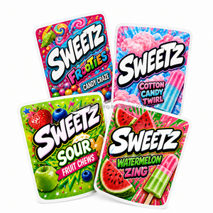 Sachets refermables personnalisés imprimés, épais, anti-odeur, à fermeture éclair, autoportants, 3,5g 7g 1oz 1lb, en Mylar <span class=keywords><strong>de</strong></span> qualité alimentaire avec étiquettes - Product Image 3