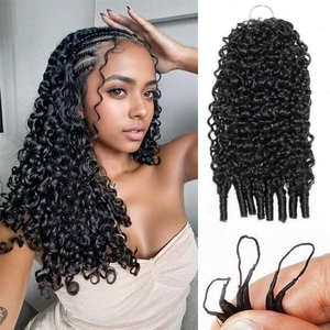 Extensions de <span class=keywords><strong>cheveux</strong></span> humains <span class=keywords><strong>bouclés</strong></span> birmans pré-divisés en vrac <span class=keywords><strong>pour</strong></span> tressage, extensions de <span class=keywords><strong>cheveux</strong></span> humains en plumes sans nœuds <span class=keywords><strong>pour</strong></span> crochet - Product Image 3