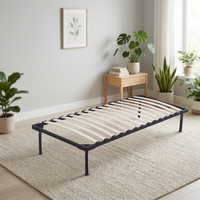 Sommier à lattes métalliques modulaire en acier, cadre extérieur résistant à l'usure, idéal pour les matelas de grande taille dans les chambres spacieuses, support de charge pour matelas
