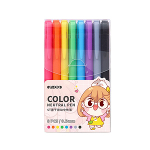2025 superventas 8 12 <span class=keywords><strong>18</strong></span> 24 36 colores bolígrafos de Gel 0,5mm bolígrafos de plástico Simple listo Stock material de papelería escolar - Product Image 3