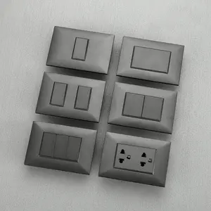 KF SERIES WHITE High Quality 2 gang 2 way Wall Switch Electric Light Home switches and sockets