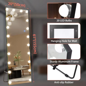 Venta directa <span class=keywords><strong>de</strong></span> fábrica <span class=keywords><strong>de</strong></span> China, <span class=keywords><strong>espejo</strong></span> <span class=keywords><strong>de</strong></span> maquillaje Rectangular <span class=keywords><strong>de</strong></span> vidrio <span class=keywords><strong>de</strong></span> <span class=keywords><strong>cuerpo</strong></span> completo <span class=keywords><strong>de</strong></span> diseño moderno con características inteligentes y Marco <span class=keywords><strong>de</strong></span> metal - Product Image 2