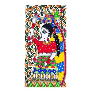Pintura Artesanal de Metal en 3D de Arte Folclórico de Bihar Madhubani para Decoración de Paredes del Hogar, Pintura Auténtica de Mithila, Jharkhand Ojistha - Product Image 1