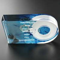 Neelpure 127431 Adorno de Cristal Biotech con Bio-Patrón Grabado Personalizable para Premios Médicos y Científicos