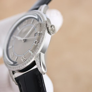 Montre mécanique automatique de luxe avec affichage de la date à <span class=keywords><strong>3</strong></span> heures, aiguilles lumineuses incrustées de moissanite noble - Product Image 4