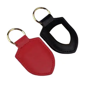 Custom Key Ring Luxury Design Shield Leather with metal Car Keychain Bag Charm Leather Key Chain Holder For Men