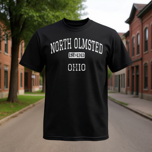 Camiseta vintage de North Olmsted Ohio Est 1763, color negro, unisex, talla para adultos - Product Image 3