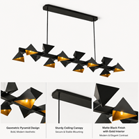 Lámpara Colgante Industrial de Latón XZ, LED Moderna, Hierro Negro Vintage, para Cocina, Comedor, Oficina, Techo Alto