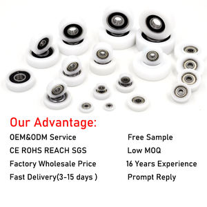 BS600040-10ล้อลูกรอกพลาสติก10x40x10มม. พร้อมตลับลูกปืนสำหรับประตูบานเลื่อนภายนอกห้องน้ำกลางแจ้งระบบสายพานลำเลียง - Product Image 3