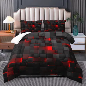 3D gedruckte kunden spezifische metallische Waben muster warme Winter decke Quilt Set