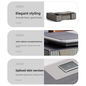 Bureau de direction moderne et luxueux avec rangement pour câbles, idéal pour le bureau et les immeubles de bureaux - Product Image 4