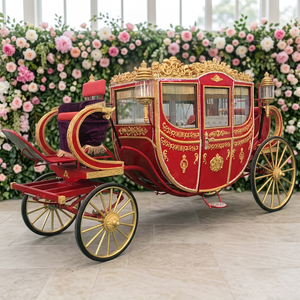 Carruaje Eléctrico de Lujo de Alta Calidad 2026, Estilo Clásico Retro, Color Rojo, para Bodas y Turismo, con Capacidad para 5-6 Personas, Acero Q235B - Product Image 1
