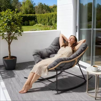Fauteuils à bascule en métal de haute qualité pour les cours, les hôtels, les balcons, les parcs, avec un design moderne