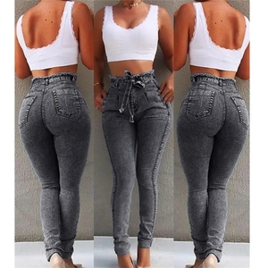 Taille haute <span class=keywords><strong>Jeans</strong></span> Pour Femmes <span class=keywords><strong>Slim</strong></span> Stretch Denim Jean Moulante Gland Ceinture Bandage <span class=keywords><strong>Push</strong></span> <span class=keywords><strong>Up</strong></span> <span class=keywords><strong>Jeans</strong></span> Femme J0123 - Product Image 4