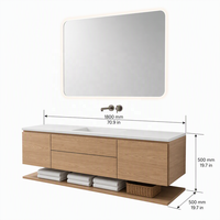 Meuble-lavabo flottant moderne AMAZBUILD pour projets d'appartements