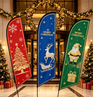 Drapeau publicitaire professionnel pour Noël et les événements professionnels avec commande d'échantillon et remise sur les achats en gros