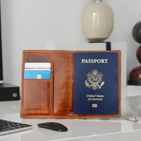 Étui pour passeport personnalisé créatif drapeau américain Dark Navy tapisserie passeport clip cadeaux à offrir à des amis comme cadeaux