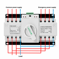 Interruptor de Transferencia Automática de Doble Alimentación 63A AC220V, Conmutación Rápida ATS con Protección Contra Sobrecarga