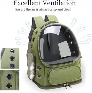 Kişiselleştirilebilir Nefes Alabilen Kedi Küçük Köpek Sırt Çantası Taşıyıcı, Yürüyüş Kamp Açık Hava Seyahati için Kolay Taşıma Çantası - Product Image 4