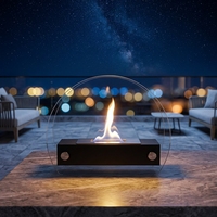 Cheminée de table confortable au bioéthanol, foyer sans fumée pour intérieur, extérieur, chambre, hôtel, villa