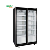 Vitrine Réfrigérée Commerciale Highbright, Monotempérature, pour Supermarché, avec Porte en Verre Basse Émissivité et Refroidissement par Air Intégré