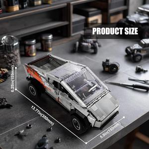 Baka 33000บล็อกตัวต่อรถบรรทุกไซเบอร์เทสลาชุดรถของเล่น1067ชิ้นสำหรับวันเด็ก - Product Image 3