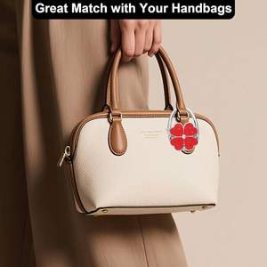 Porte-sac à main pliable motif trèfle pour chaise et comptoir, compact et robuste pour femme, avec pochette en velours, pour mariage et anniversaire - Product Image 4