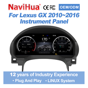 หน้าปัดดิจิตอล LCD รุ่นใหม่ Navihua พร้อม Carplay Virtual Cockpit สำหรับ Lexus GX400/GX460 ปี 2010-2016 - Product Image 1