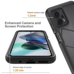 Coque de télé<span class=keywords><strong>phone</strong></span> pour Motorola Moto G13 4G G23 4G 3 en 1 Housse de protection amovible avec <span class=keywords><strong>film</strong></span> de protection d'écran PET - Product Image 4