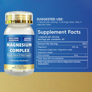 Capsules de mélange de magnésium 60 comprimés Soutien quotidien pour la santé musculaire, nerveuse et du sommeil - Product Image 4