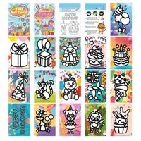 Art Magique Artisanat Activité Feuille Anniversaire Art pour Enfants Petits Kits d'Artisanat Fournitures DIY Activité Créative enfants Cadeaux pour Jouets de Voyage