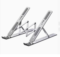 Support d'ordinateur portable réglable en hauteur de table portable, support vertical pour ordinateur portable en alliage d'aluminium