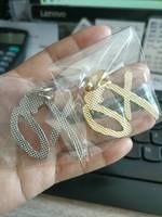 Chaîne torsadée pour Hip-hop, collier avec pendentif en forme de lettre XO en alliage