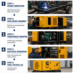 Générateur diesel silencieux Cummins Weichai Kofo 20kw 40kw 48kW 60kVA 80kVA 100kVA, prix d'usine, triphasé 50Hz, groupe électrogène industriel - Product Image 1
