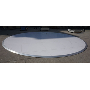 Piso de baile portátil de madera para eventos, de instalación rápida, blanco brillante. - Product Image 6