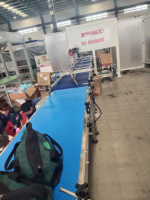 Ligne d'emballage pour produits : Huile moteur, Huile essence, Bouteilles de gaz en plastique, Bouteilles aérosols, Boîtes en carton, Emballeuses de cartons