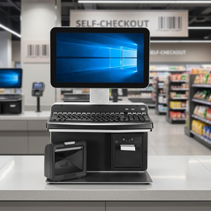 Kiosco POS Táctil de 14/15.6 Pulgadas con Impresora Térmica y Escáner de Código de Barras para Solución de Autopago en Comercios Minoristas - Product Image 1