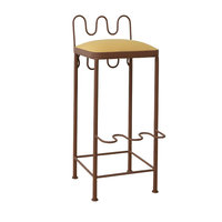 Tabouret de bar blanc unique au milieu du siècle moderne pour petit-déjeuner Chaises hautes Tabourets de bar à hauteur de comptoir Cuir RH Luxe pour cuisine Maison