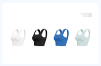 Soutien-gorge de sport ODM pour femme, respirant, simple, avec effet push-up, bretelles croisées, maintien moyen, résistant aux chocs, pour le yoga et le fitness