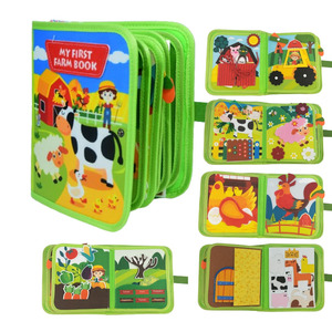 <span class=keywords><strong>Livre</strong></span> d'apprentissage en feutre pour <span class=keywords><strong>la</strong></span> <span class=keywords><strong>ferme</strong></span> 2025, apprentissage précoce, jouets sensoriels Montessori, tableau en feutre, tissu doux, <span class=keywords><strong>livre</strong></span> d'activités en feutre pour tout-petits - Product Image 1