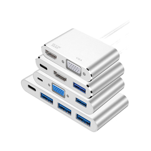 Station d'accueil transfrontalière Type-C : Hub d'extension <span class=keywords><strong>USB</strong></span> multi-ports Type-C vers <span class=keywords><strong>HDMI</strong></span>/VGA, adaptateur de câble pour ordinateur - Product Image 2