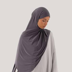 Hijab en jersey musulman en fibre de bambou-Écharpe islamique douce Fournisseur de Dubaï Foulard extensible doux en mélange de polyester de qualité supérieure - Product Image 2