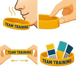 Pulsera de Silicona Personalizada, Joyería Duradera, Regalo Promocional para Eventos Deportivos y de Formación de Equipos, en Blanco, Negro, Gris, Rojo, Amarillo, Verde y Azul - Product Image 1