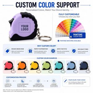 <b>Custom</b> Logo Promotional Gift Portable Mini Steel Measure 1M <b>Keychain</b> Measuring Tape Keychains - Product Image 5